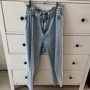 Zara High Rise Light Denim Jeans